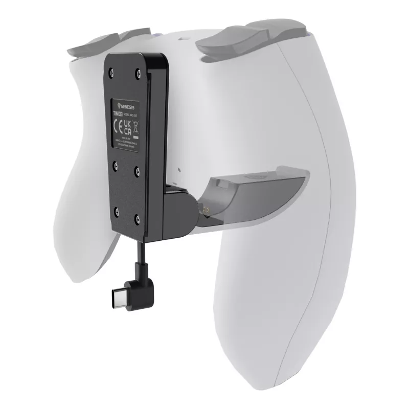 Laadimissüsteem GENESIS Tin 305 PlayStation 5 õhuke Wired Must Valge