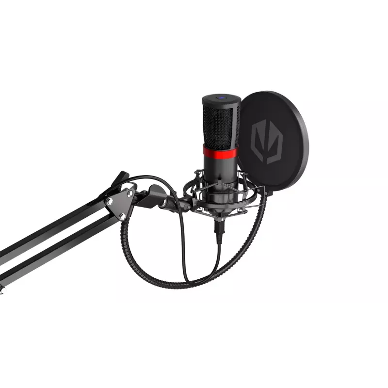 PC mikrofon ENDORFY Solum Streaming, USB-C juhtmega kardioidne, 48 kHz/16-bit, 18–21000 Hz, lauakinnitus, põrutuskinnitus ja popfilter