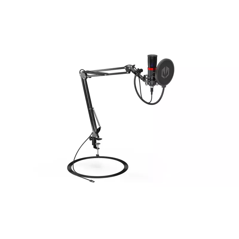 PC mikrofon ENDORFY Solum Streaming, USB-C juhtmega kardioidne, 48 kHz/16-bit, 18–21000 Hz, lauakinnitus, põrutuskinnitus ja popfilter
