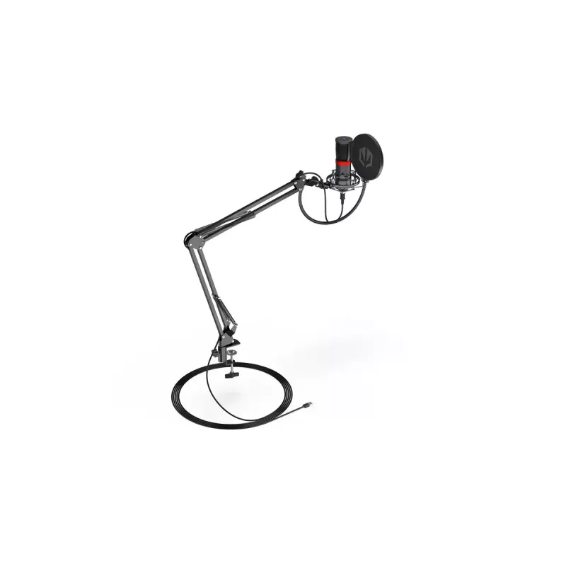 PC mikrofon ENDORFY Solum Streaming, USB-C juhtmega kardioidne, 48 kHz/16-bit, 18–21000 Hz, lauakinnitus, põrutuskinnitus ja popfilter