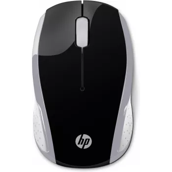HP Wireless hiir 200 (Pike Silver), mõlemakäeline, optiline, RF-juhtmeta, 1000 DPI, hõbedane