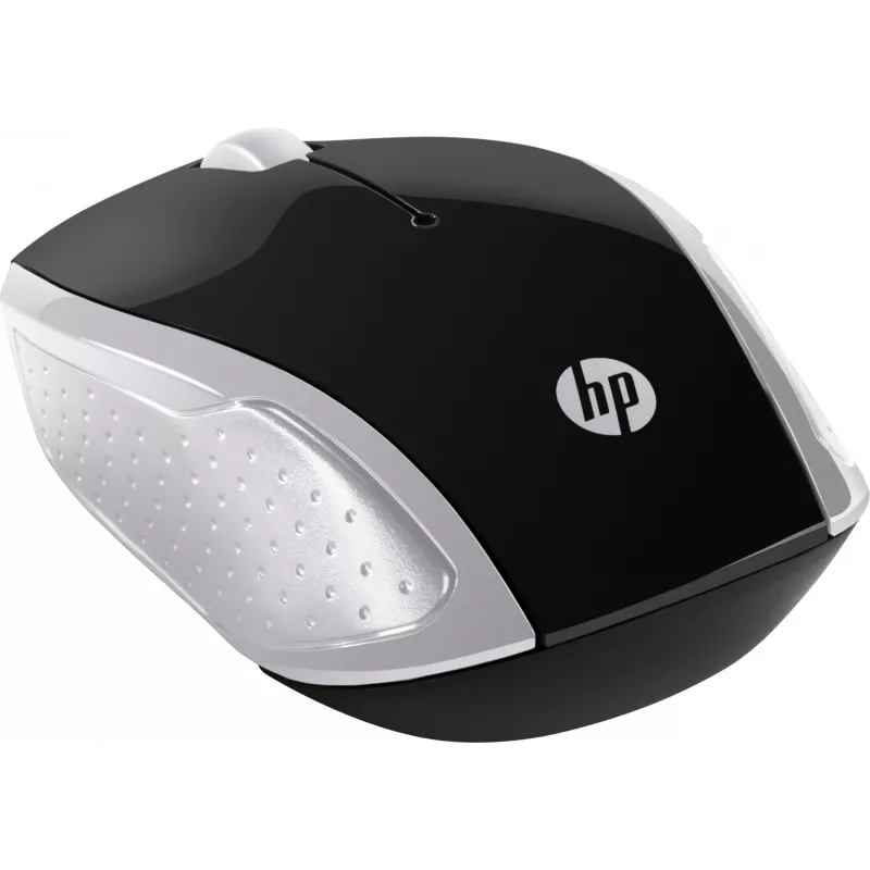 HP Wireless hiir 200 (Pike Silver), mõlemakäeline, optiline, RF-juhtmeta, 1000 DPI, hõbedane