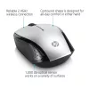 HP Wireless hiir 200 (Pike Silver), mõlemakäeline, optiline, RF-juhtmeta, 1000 DPI, hõbedane