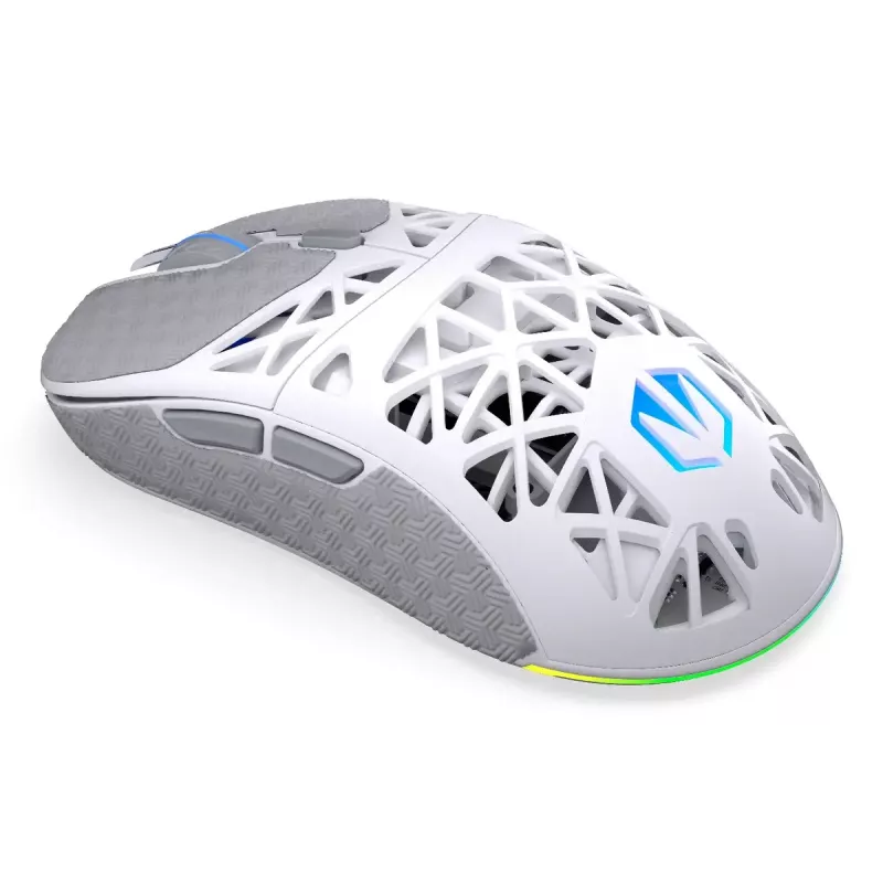 Juhtmevaba mängurihiir ENDORFY LIV Onyx Valge — Bluetooth/2.4GHz, 12000 DPI, mõlemakäeline, aRGB-valgustus, 6 nuppu, USB-A/USB-C kaabel