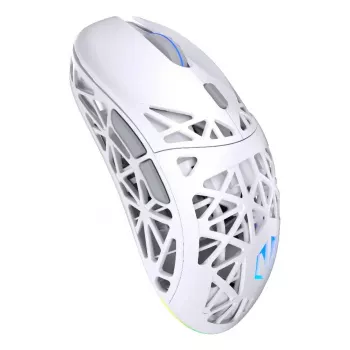 Juhtmevaba mängurihiir ENDORFY LIV Onyx Valge — Bluetooth/2.4GHz, 12000 DPI, mõlemakäeline, aRGB-valgustus, 6 nuppu, USB-A/USB-C kaabel