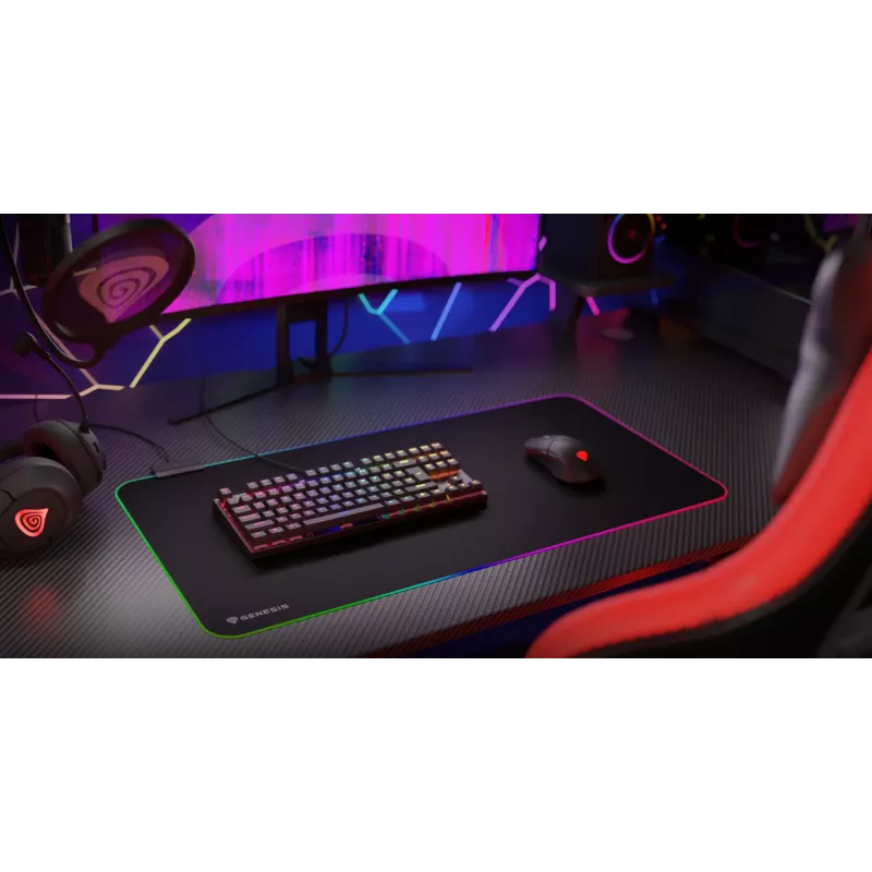 GENESIS Boron 500 XXL RGB mänguhiirematt must