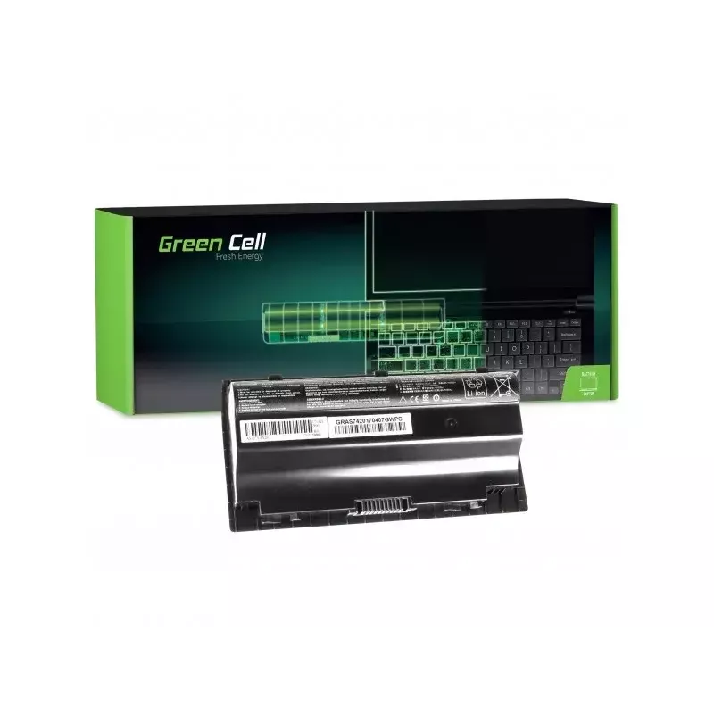 Aku roheline Cell AS74 ASUS G75 G75V G75VW G75VX jaoks