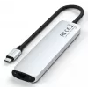 USB USB-C jaotur Satechi ST-P7SS HDMI, USB 3.2 Gen 2, Gigabit Ethernetiga — 10000 Mbit/s, 4K@60Hz, hõbedane