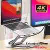 Sülearvutialus Unitek D1109A — alumiiniumist reguleeritav alus koos USB-C-jaoturiga, HDMI, Gigabit Ethernet (sobib 14–17-tollisele)