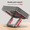 Sülearvutialus Unitek D1109A — alumiiniumist reguleeritav alus koos USB-C-jaoturiga, HDMI, Gigabit Ethernet (sobib 14–17-tollisele)
