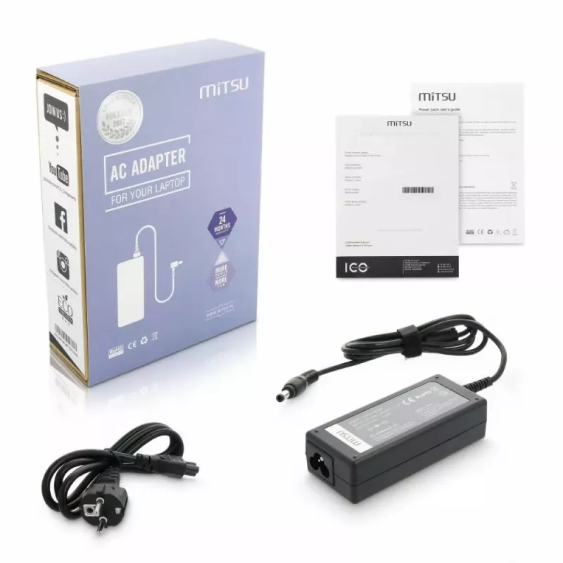 MITSU toiteadapter 19 V 3,42 A mudel ZM/LIT19342 ühilduvatele sülearvutitele