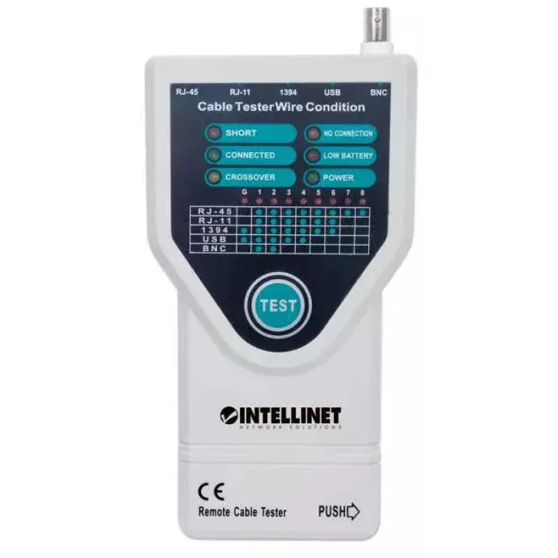 Intellinet 5-in-1 kaablitester, testib 5 levinud võrgu RJ45 ja arvutikaablit