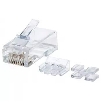 Intellinet RJ45 modulaarpistikud Pro Line, Cat6A, UTP, 3-hambaline, täistraadile, 50 µ kullatud kontaktid, 80 tk pakend