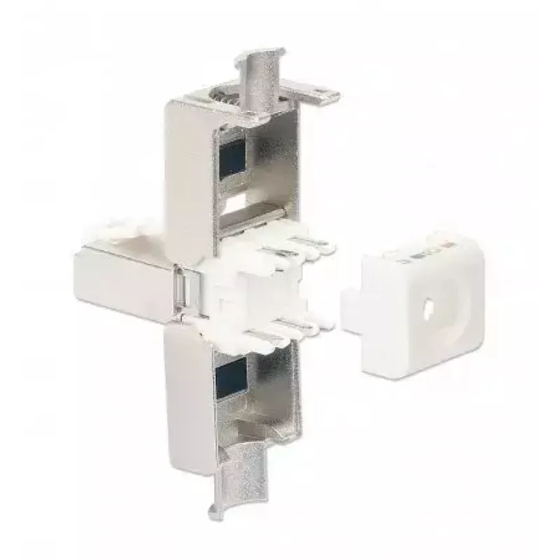 Intellinet Cat6a 10G varjestatud tööriistavaba RJ45 modulaarpistik STP kullatud kontaktidega