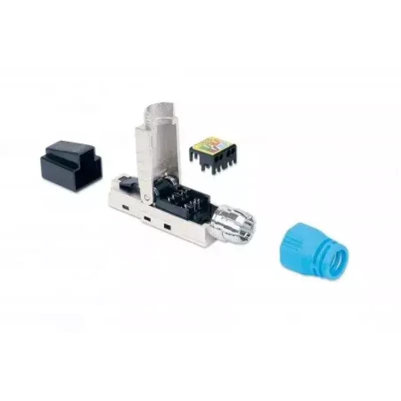 Intellinet Cat8.1 40G varjestatud tööriistavaba RJ45 modulaarpistik sinine isane
