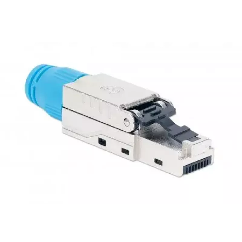 Intellinet Cat8.1 40G varjestatud tööriistavaba RJ45 modulaarpistik sinine isane
