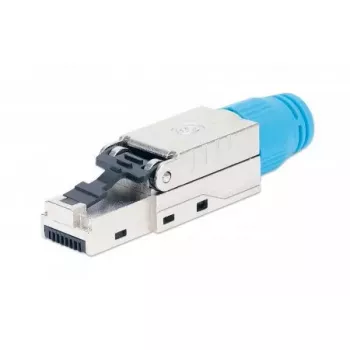 Intellinet Cat8.1 40G varjestatud tööriistavaba RJ45 modulaarpistik sinine isane
