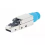 Intellinet Cat8.1 40G varjestatud tööriistavaba RJ45 modulaarpistik sinine isane
