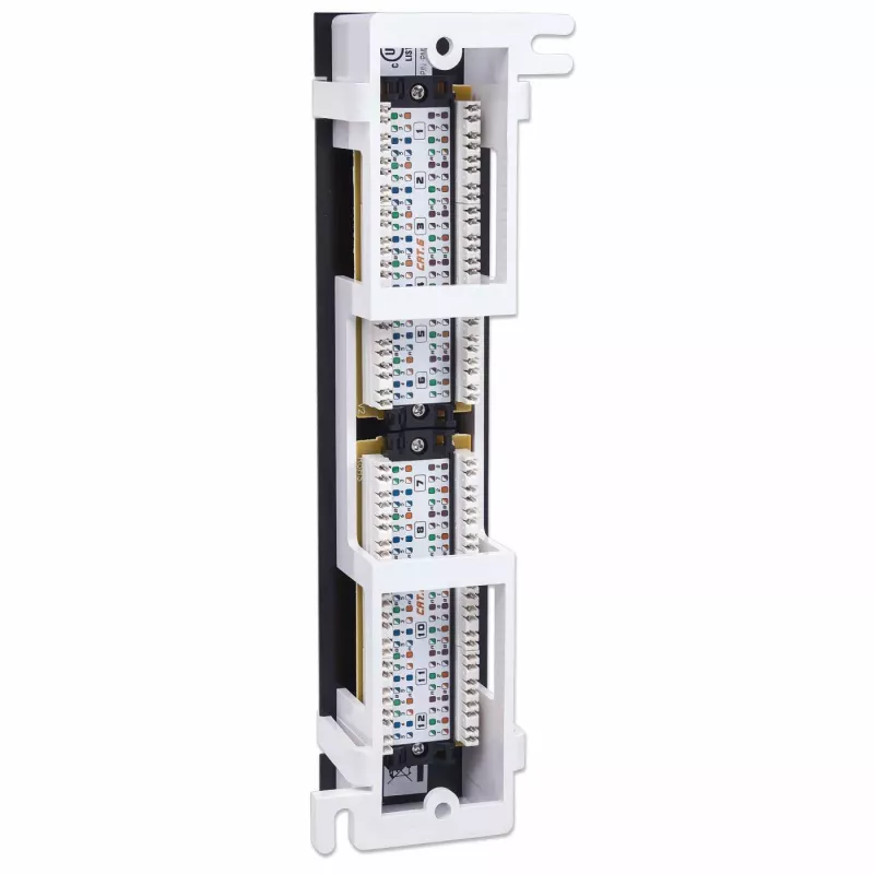 Intellinet Patchpaneel, Cat6, seinale paigaldatav, UTP, 12 porti, must