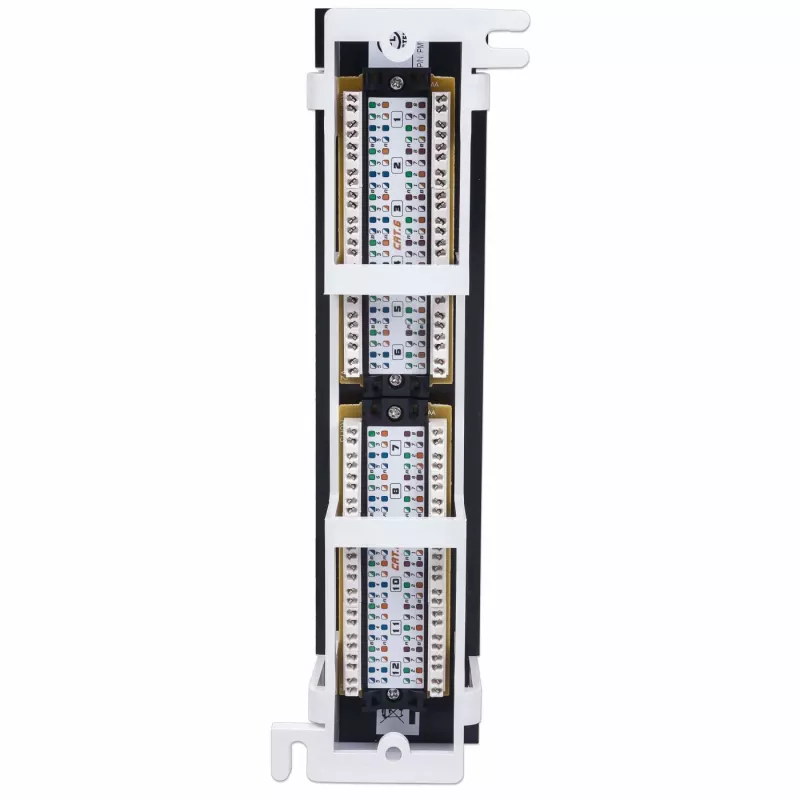Intellinet Patchpaneel, Cat6, seinale paigaldatav, UTP, 12 porti, must