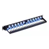 Techly UTP patch-paneel 24 porti RJ45 Cat.6A kaldega väljund 1U must