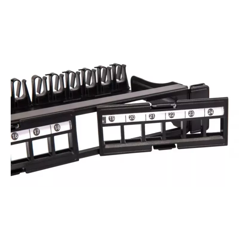 Techly Modulaarne Patch Panel 24 Kohta UTP Eemaldatavate Moodulitega 1 Ühik Must
