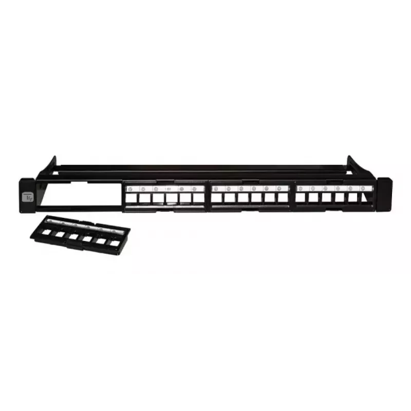 Techly Modulaarne Patch Panel 24 Kohta UTP Eemaldatavate Moodulitega 1 Ühik Must