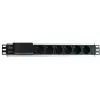 Techly I-CASE STRIP-16SH toitejaotusseade (PDU) 6 vahelduvvoolu pistikupesa 1,5U Must, Hõbedane