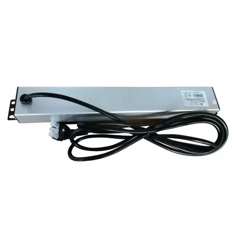 Techly I-CASE STRIP-16SH toitejaotusseade (PDU) 6 vahelduvvoolu pistikupesa 1,5U Must, Hõbedane