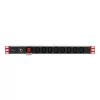 Pikendusjuhe Techly Rack 19 tolli toitejaotur 1U 8 pistikupesa C13