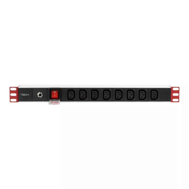 Pikendusjuhe Techly Rack 19 tolli toitejaotur 1U 8 pistikupesa C13
