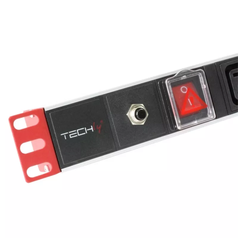 Pikendusjuhe Techly Rack 19 tolli toitejaotur 1U 8 pistikupesa C13