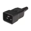 Techly I-CASE STRIP-18C20 toitejaotusseade (PDU) 8 vahelduvvoolupistikupesa 1U Must, Punane