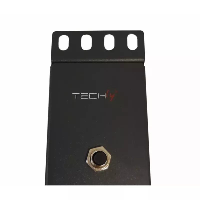 Techly 8 pesaga 19-tolline rack-toitepistik 8 SISSE/VÄLJA lülitiga, 1,5U