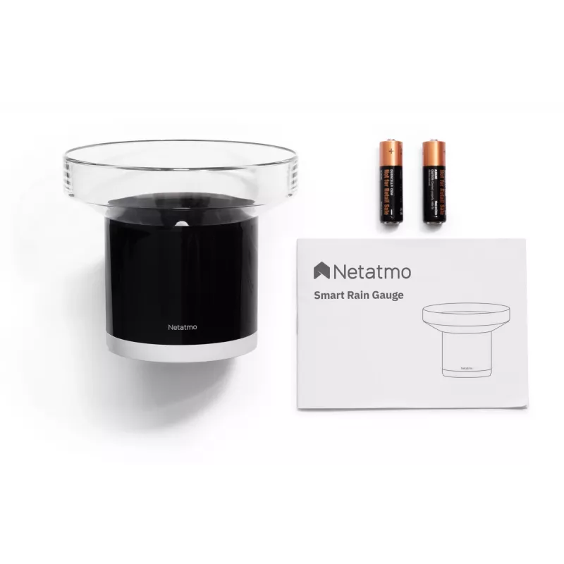 Netatmo Smart Rain Gauge, aku, AAA, 1,5 V, 130 mm, 130 mm, 110 mm