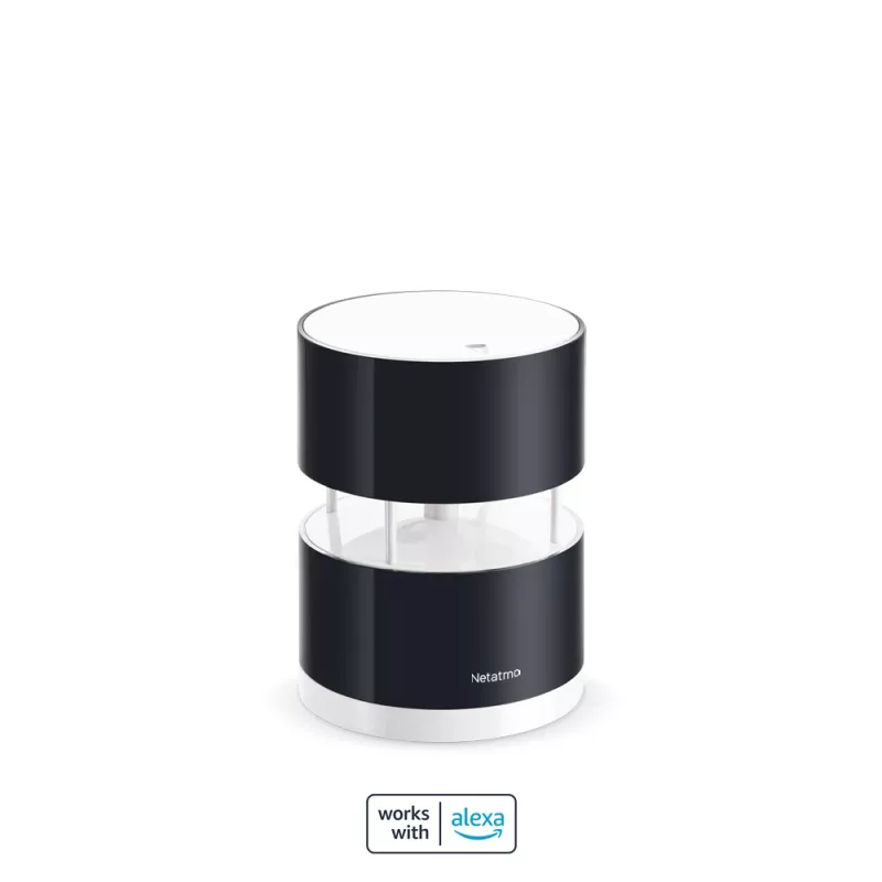 Netatmo Smart Anemomeeter, Tuulekiirus, Juhtmevaba, Wi-Fi, 0 - 45 m/s, 100 m, Must, Läbipaistev