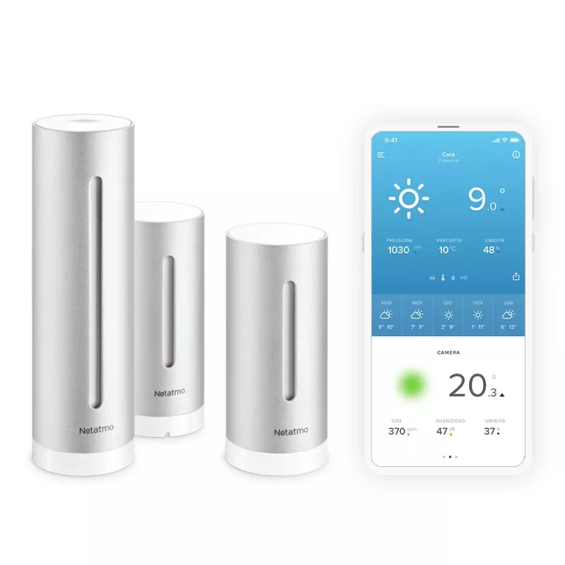 Netatmo sisekomplekt „Targa kodu ilmajaam + täiendav siseandur“