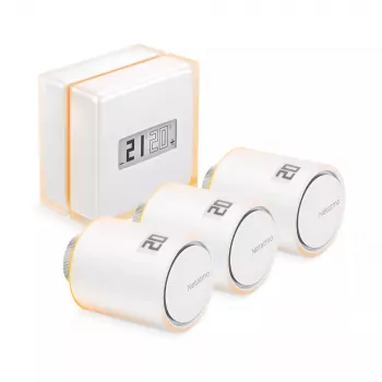Netatmo komplekt: nutikas termostaat + 3 täiendavat nutikat radiaatoriventilii