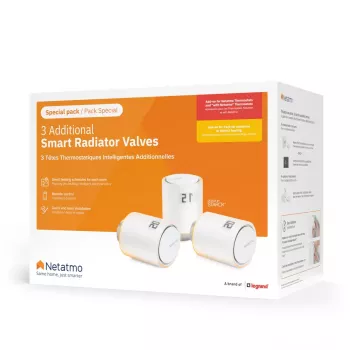Nutikad radiaatoriventilid Netatmo komplekt: 3 lisa nutikat radiaatoriventilii