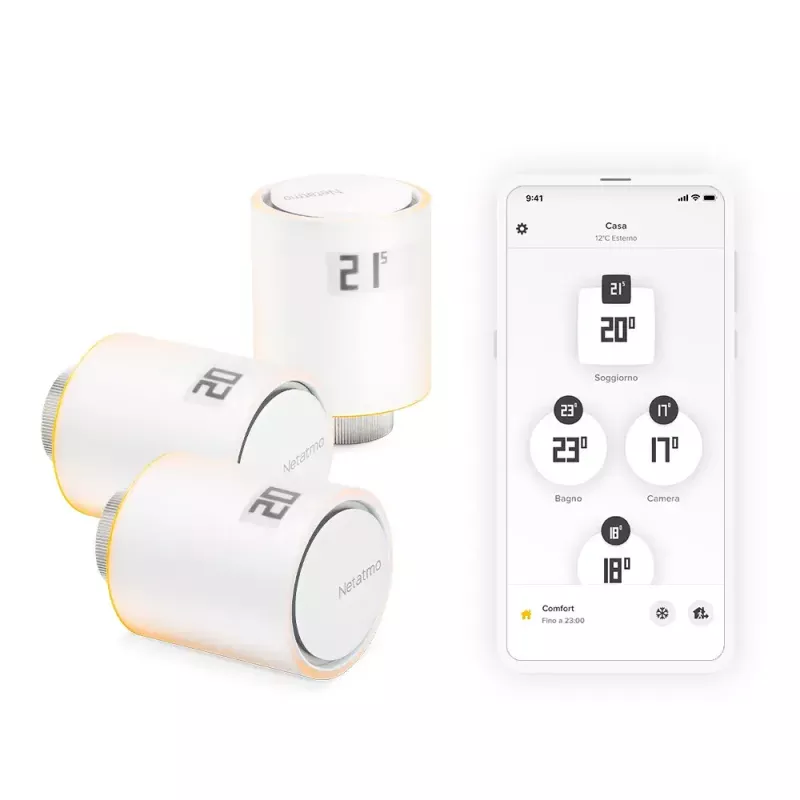 Nutikad radiaatoriventilid Netatmo komplekt: 3 lisa nutikat radiaatoriventilii