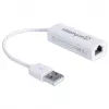 Manhattan USB-A kiire Etherneti adapter, 10/100 Mbps võrk, 480 Mbps (USB 2.0), Hi-Speed USB, RJ45, valge, kolmeaastane garantii