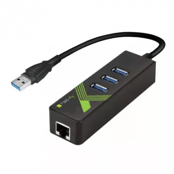 Techly IDATA USB-ETGIGA-3U2 sülearvuti dokk/pordi paljundaja USB 3.2 Gen 1 (3.1 Gen 1) Type-A must