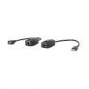 Manhattan USB-A liinipikendaja, kasutamiseks RJ45 võrgukaabliga (ei kuulu komplekti), pikendab USB-seadet kuni 60 m, siinitoide, sobivad Cat5e/Cat6/Cat6A RJ45 võrgukaablid, must, kolmeaastane garantii