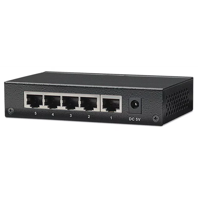 Intellinet 5-pordine Gigabit Ethernet lüliti, lauaarvuti suurus, metallist korpus, IEEE 802.3az (energiasäästlik Ethernet)