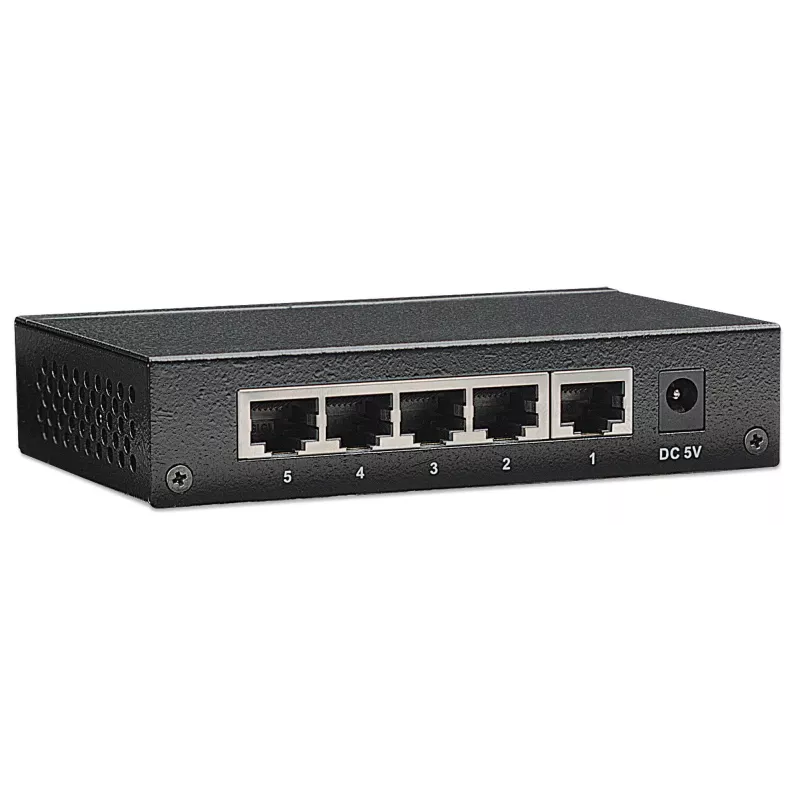 Intellinet 5-pordine Gigabit Ethernet lüliti, lauaarvuti suurus, metallist korpus, IEEE 802.3az (energiasäästlik Ethernet)