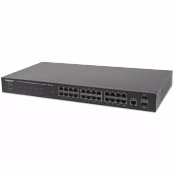 Hallatav lüliti Intellinet 24-pordine gigabit-Ethernet PoE+