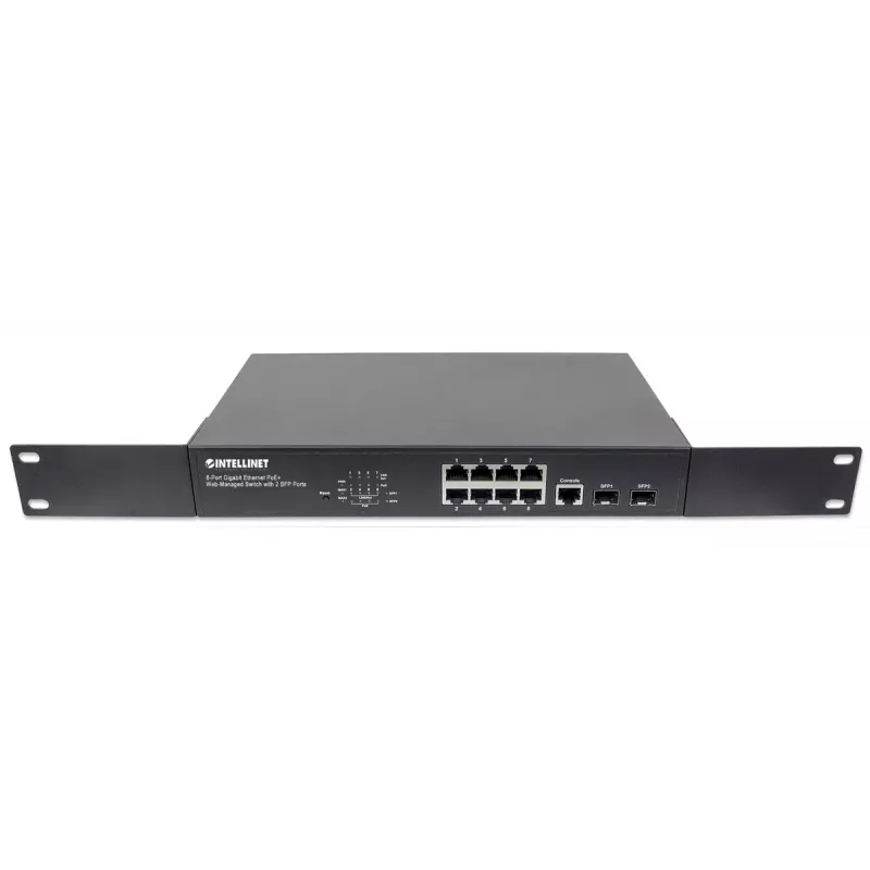Hallatav kommutaator Intellinet 8-pordine Gigabit Ethernet PoE+ 2 SFP-pordiga