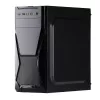PC korpus Akyga AK13BK Micro Tower — ATX/Micro-ATX, 3×3,5 tolli sahtlit, 3×2,5 tolli sahtlit, ülemine toiteplokk, USB 3.2 Gen1×2, max GPU 385 mm, must