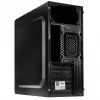 PC korpus Akyga AK13BK Micro Tower — ATX/Micro-ATX, 3×3,5 tolli sahtlit, 3×2,5 tolli sahtlit, ülemine toiteplokk, USB 3.2 Gen1×2, max GPU 385 mm, must