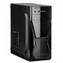 PC korpus Akyga AK13BK Micro Tower — ATX/Micro-ATX, 3×3,5 tolli sahtlit, 3×2,5 tolli sahtlit, ülemine toiteplokk, USB 3.2 Gen1×2, max GPU 385 mm, must